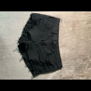 Cute Ripped Black Shorts for Women
